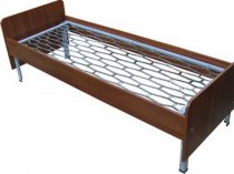 Кровати металлические с сеткой из прокатной пружины для домов отдыха, пансионатов, санаториев